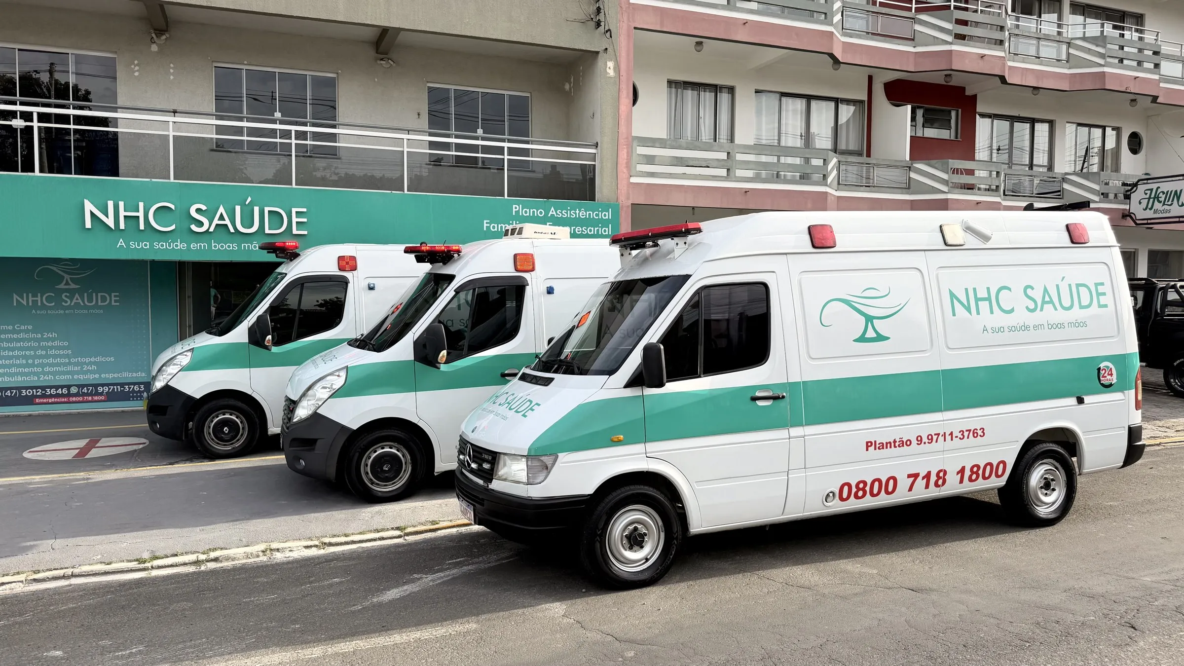 Ambulância da NHC Saúde pronta para remoção