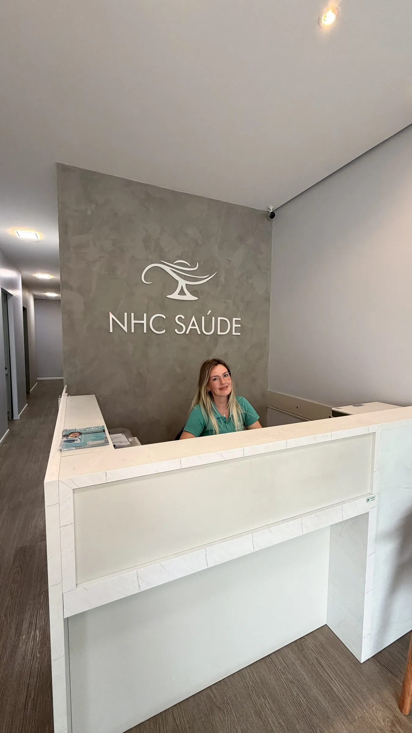 Recepção da unidade da NHC Saúde